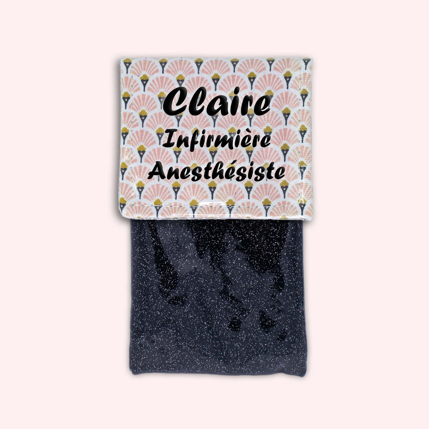 Art Deco Pale Pink Magnetic Pouch