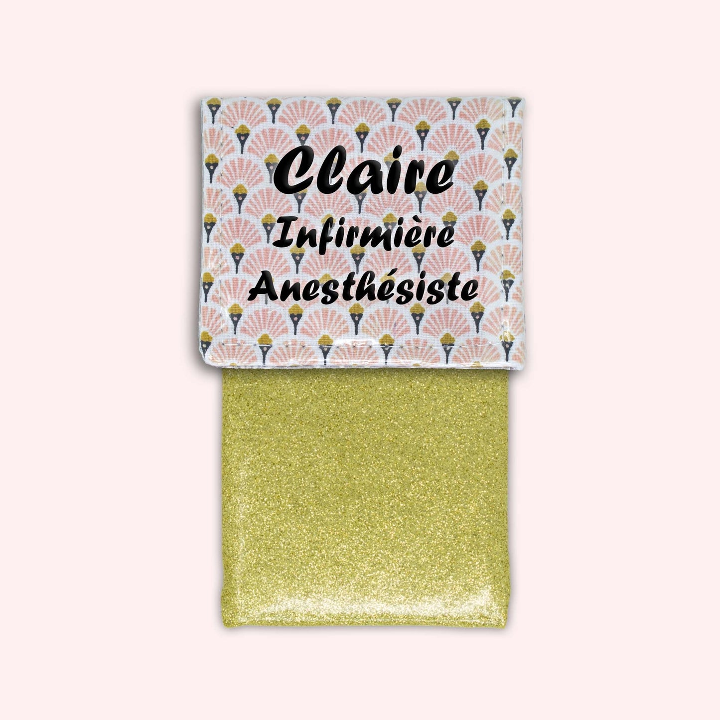 Art Deco Pale Pink Magnetic Pouch