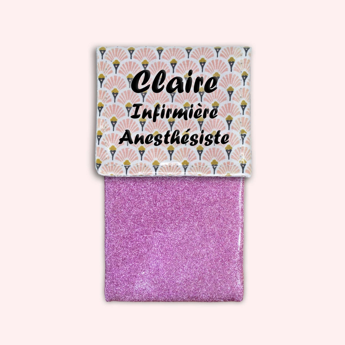 Art Deco Pale Pink Magnetic Pouch
