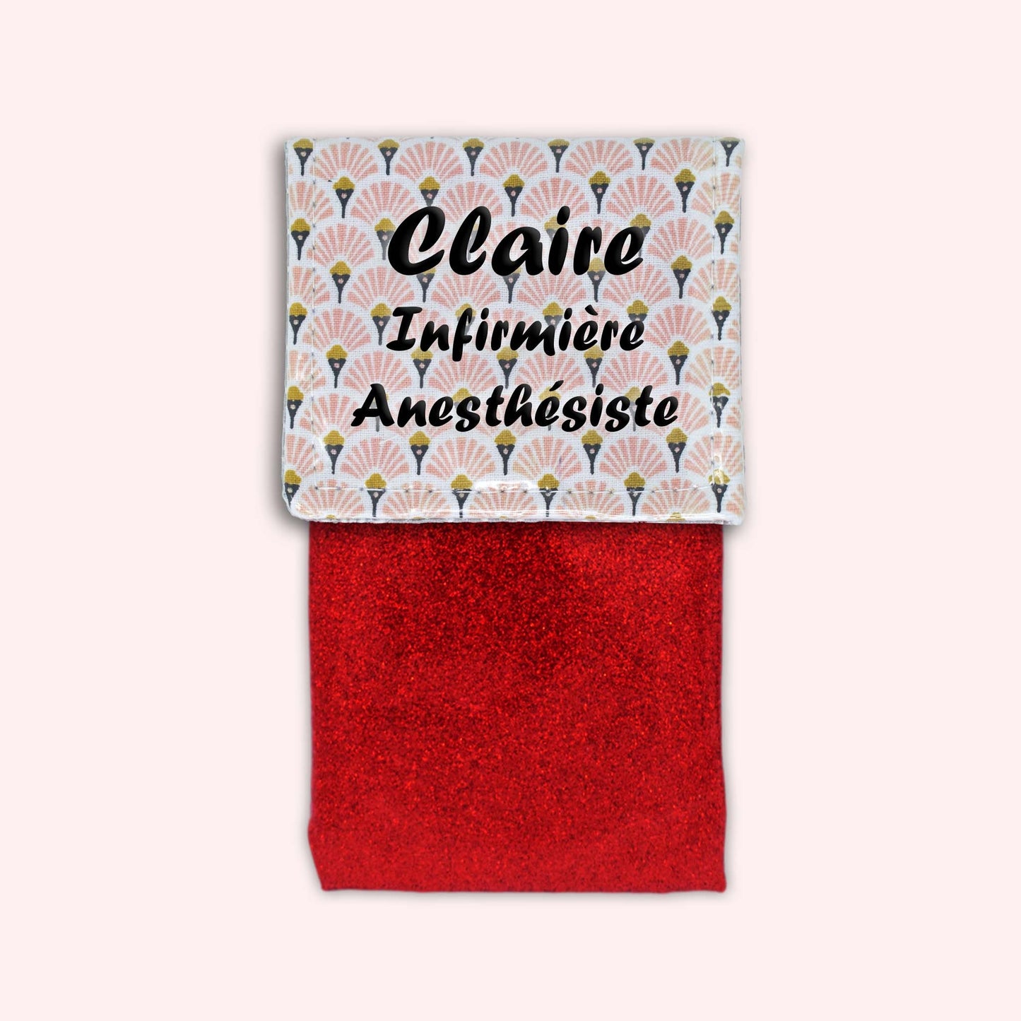 Art Deco Pale Pink Magnetic Pouch