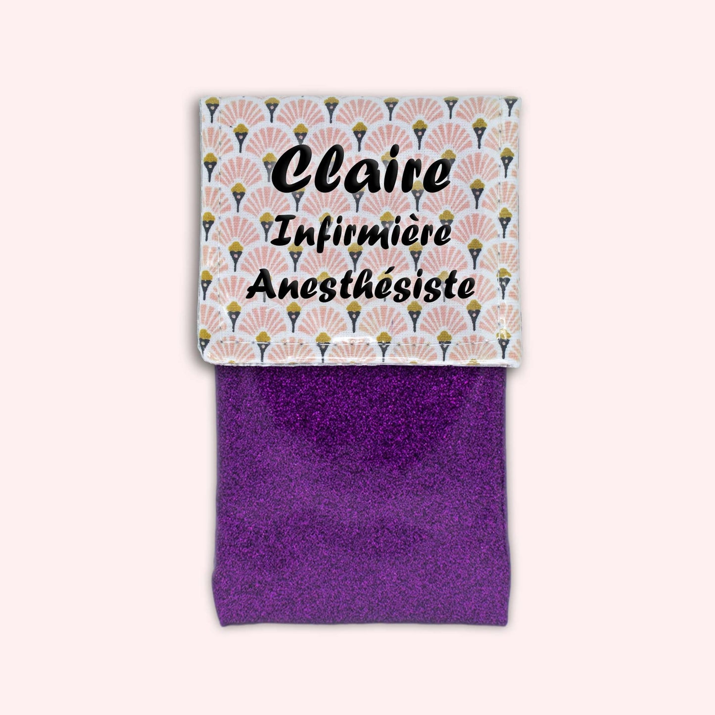 Art Deco Pale Pink Magnetic Pouch