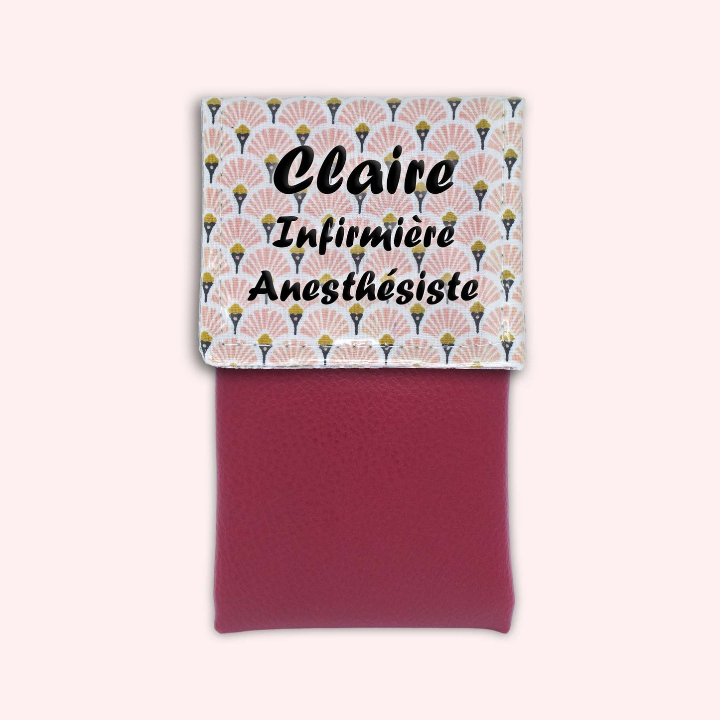 Art Deco Pale Pink Magnetic Pouch