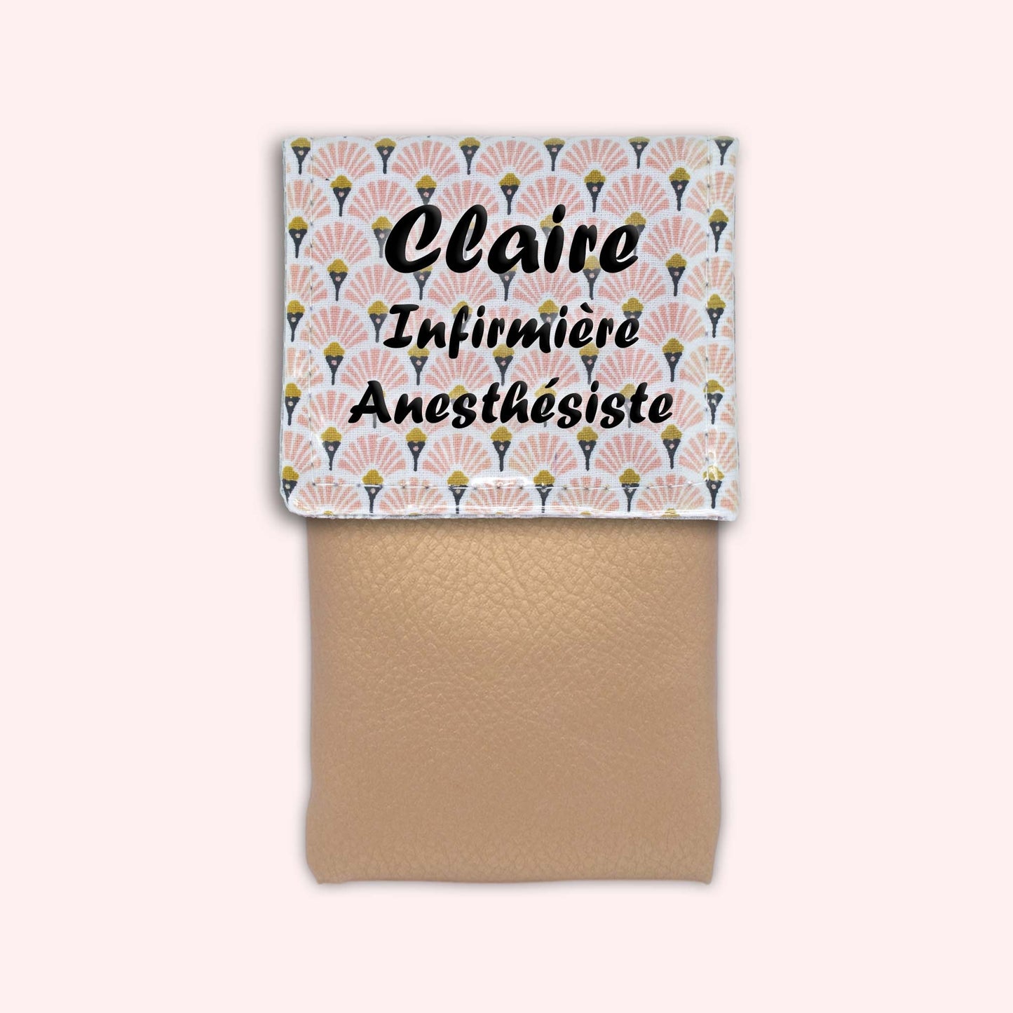 Art Deco Pale Pink Magnetic Pouch