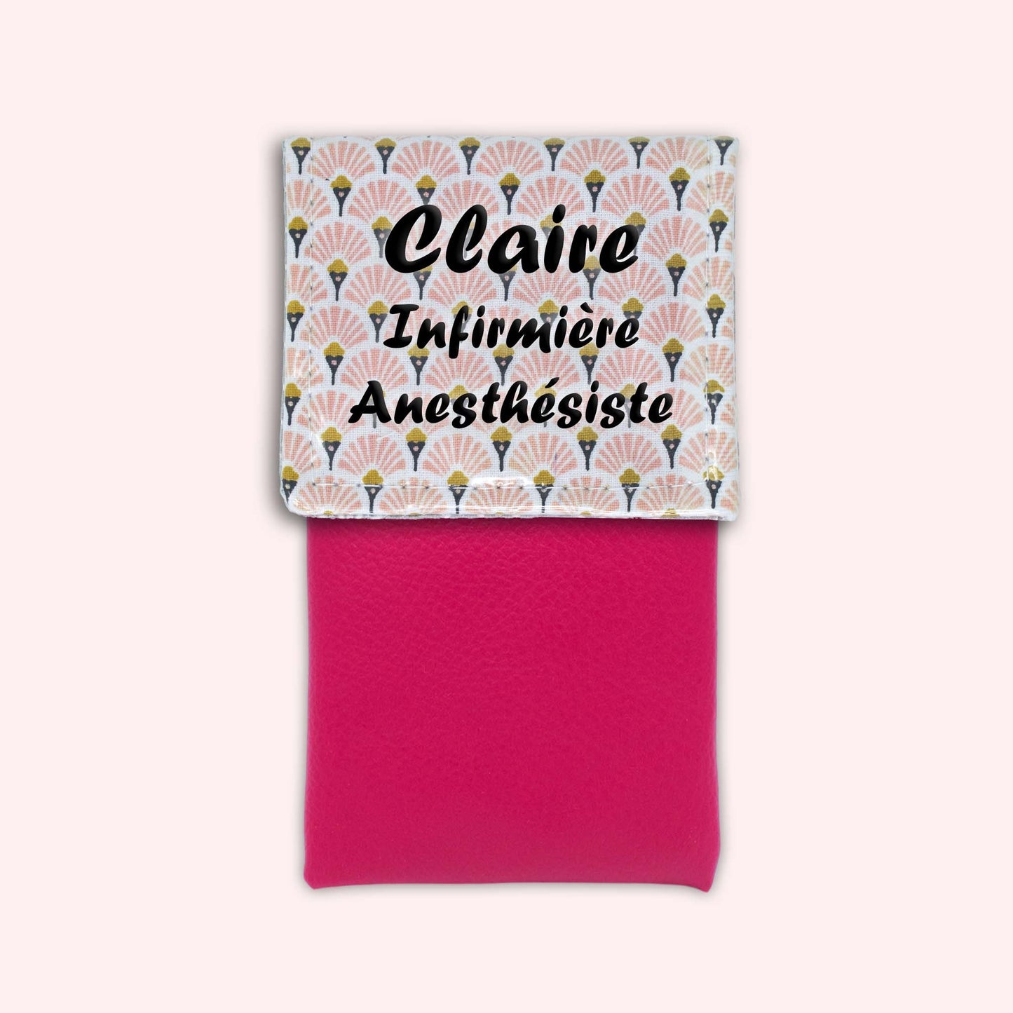 Art Deco Pale Pink Magnetic Pouch