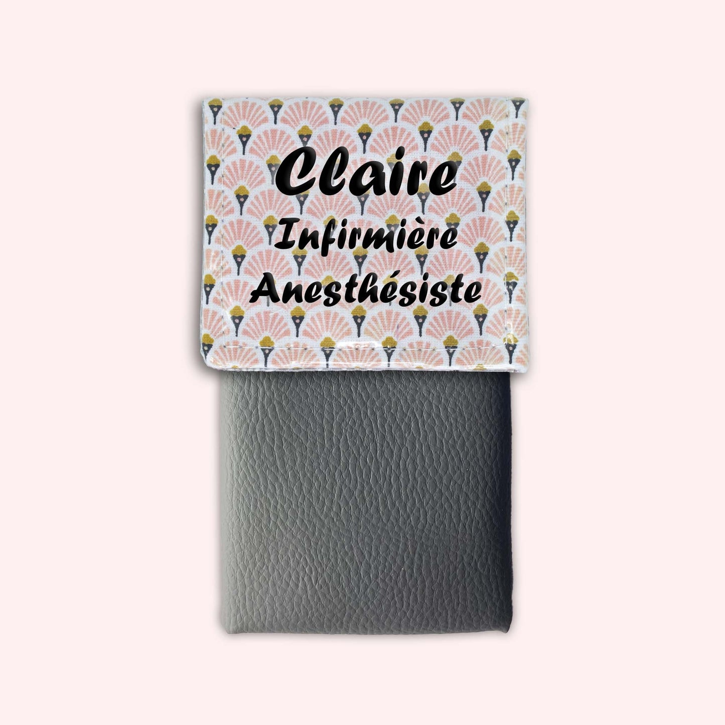 Art Deco Pale Pink Magnetic Pouch
