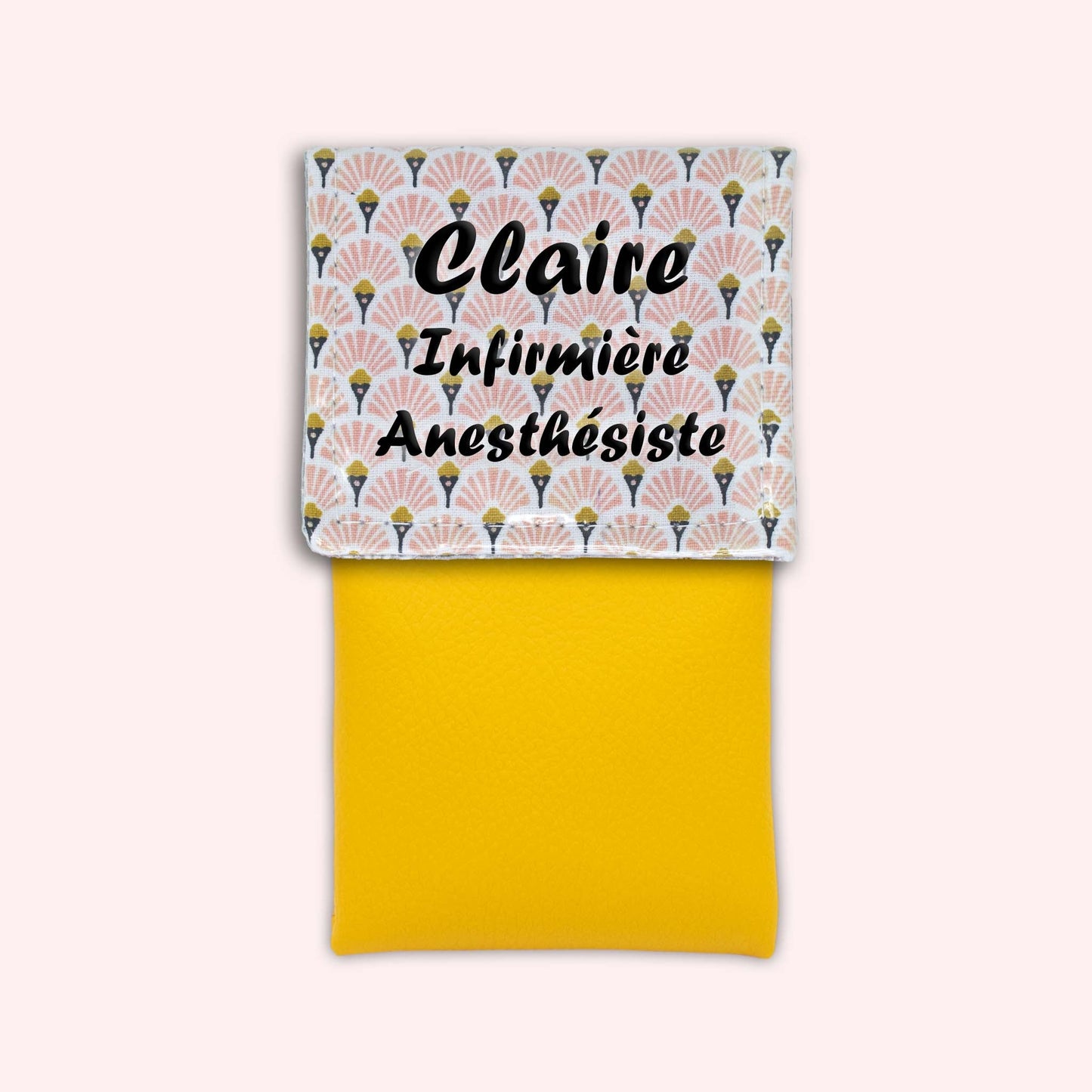 Art Deco Pale Pink Magnetic Pouch