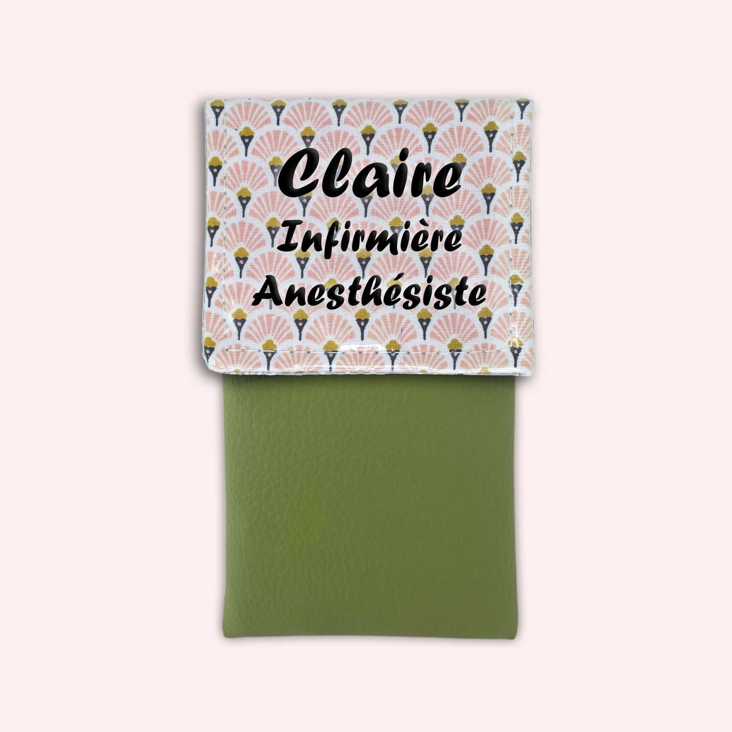 Art Deco Pale Pink Magnetic Pouch