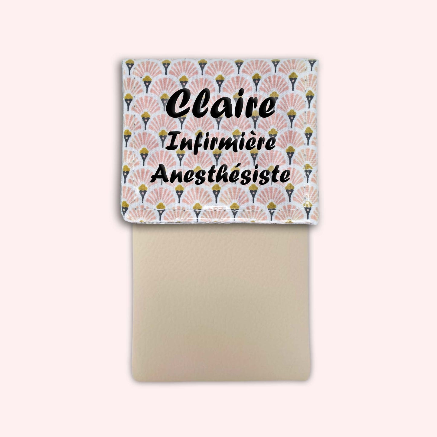 Art Deco Pale Pink Magnetic Pouch