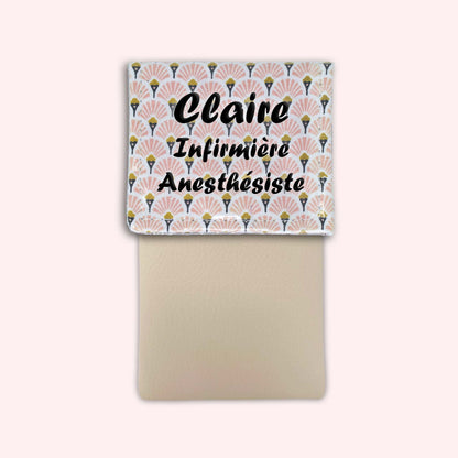 Art Deco Pale Pink Magnetic Pouch