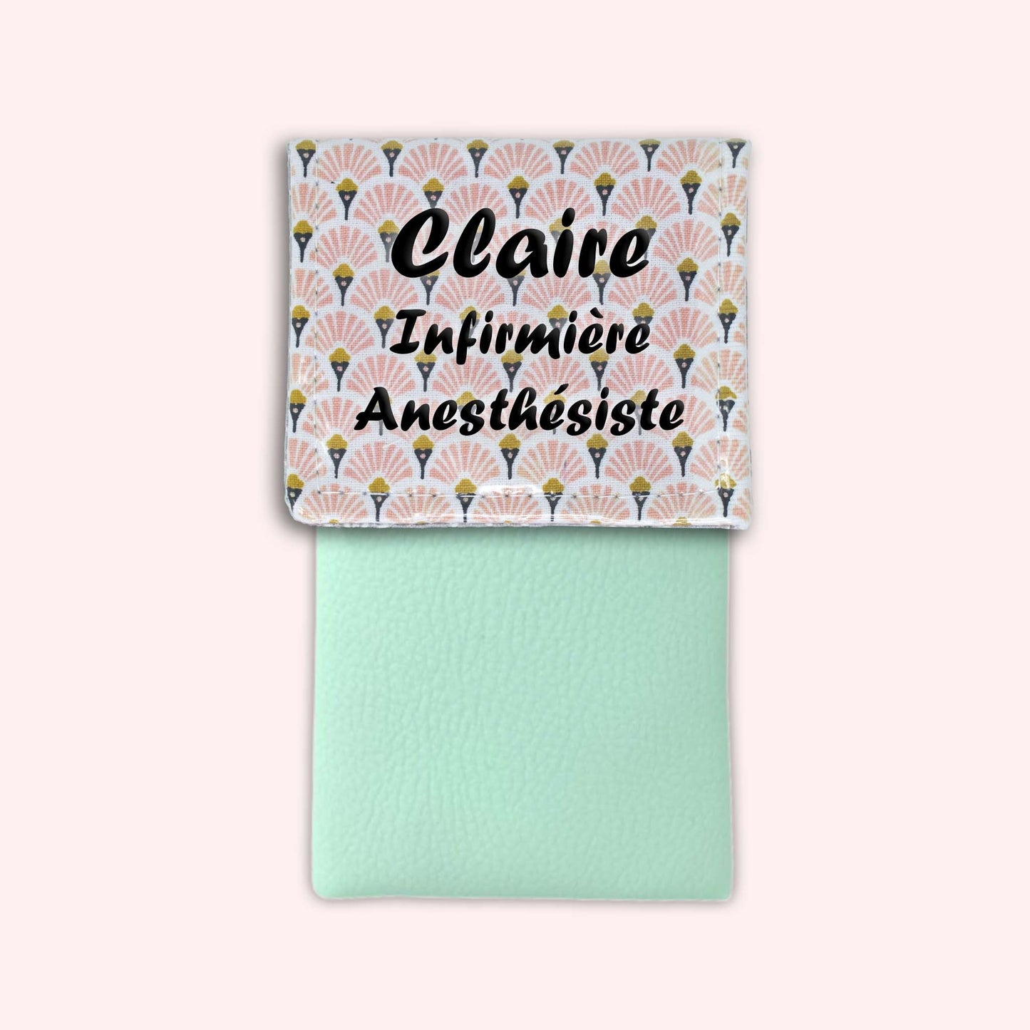 Art Deco Pale Pink Magnetic Pouch