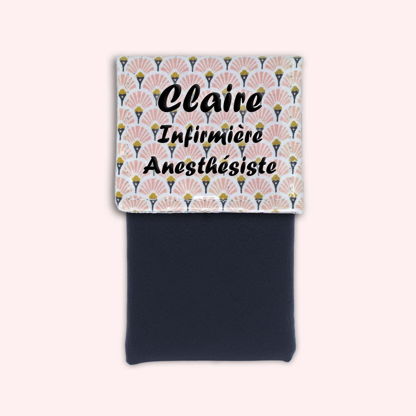 Art Deco Pale Pink Magnetic Pouch
