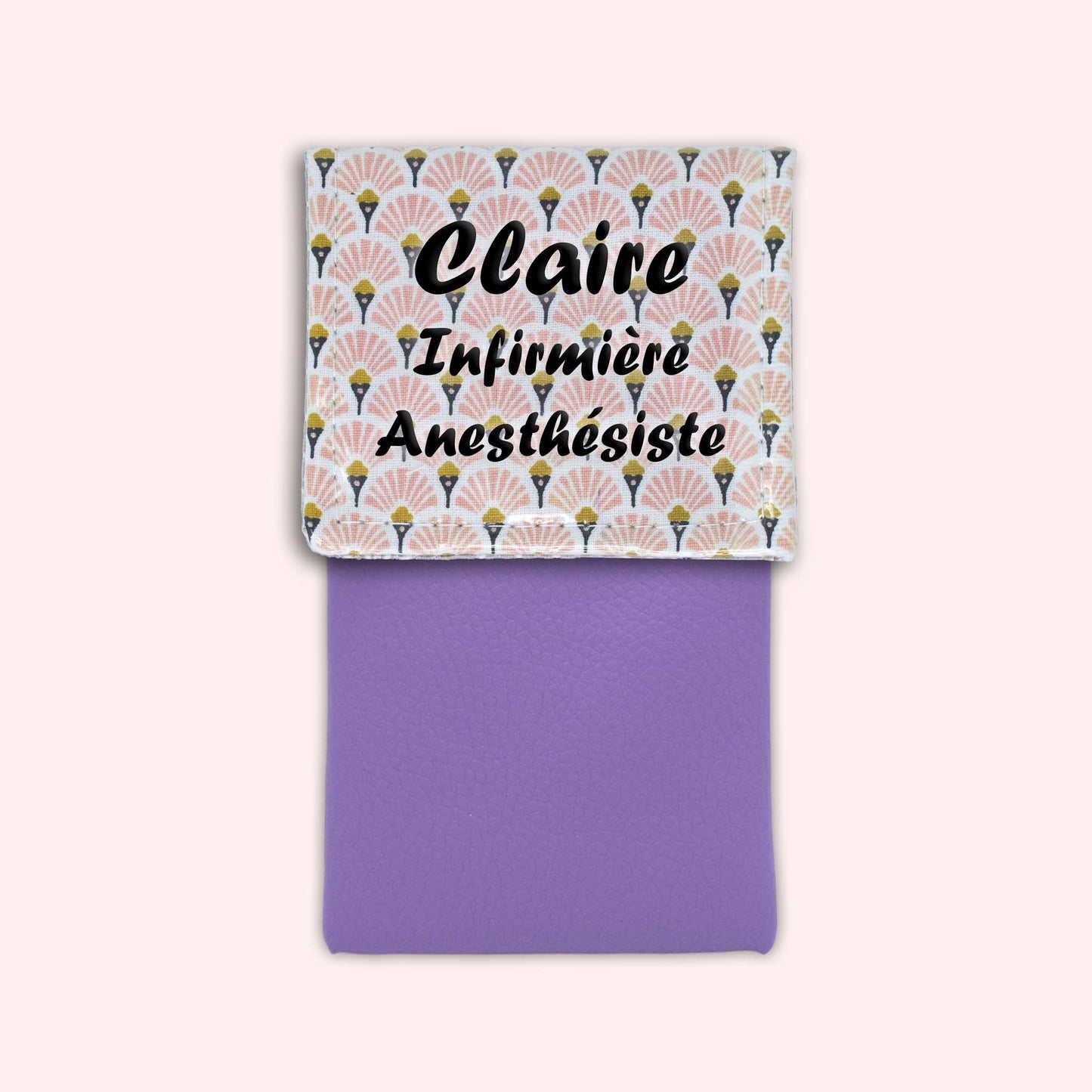 Art Deco Pale Pink Magnetic Pouch