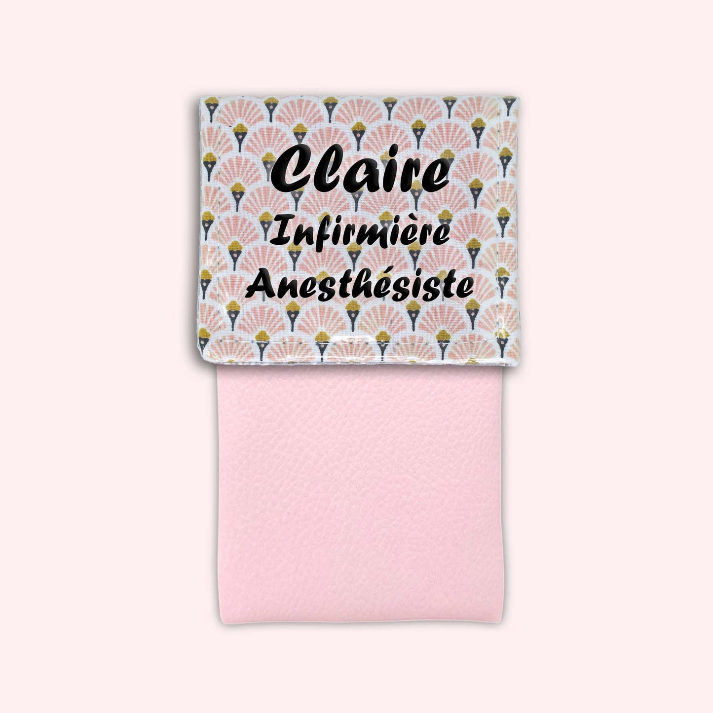 Art Deco Pale Pink Magnetic Pouch