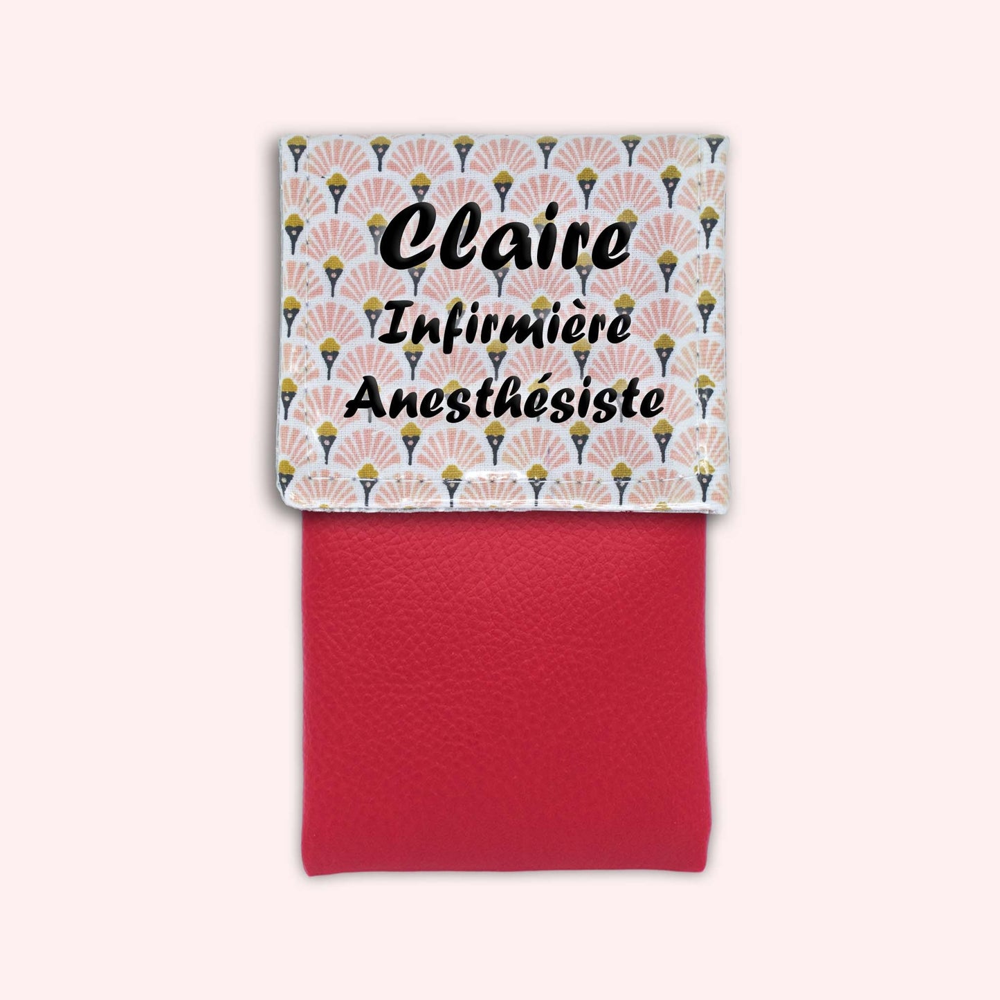 Art Deco Pale Pink Magnetic Pouch