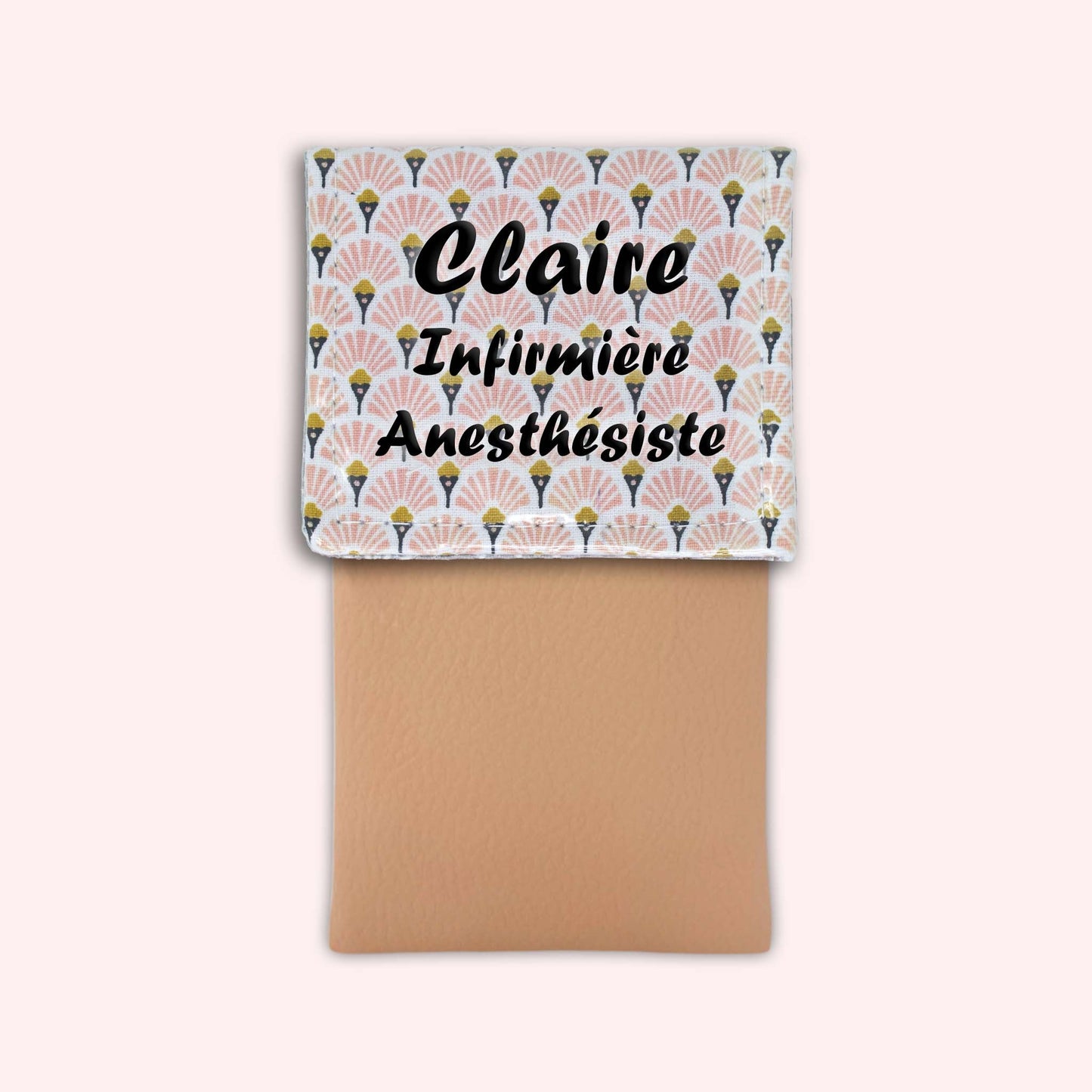 Art Deco Pale Pink Magnetic Pouch