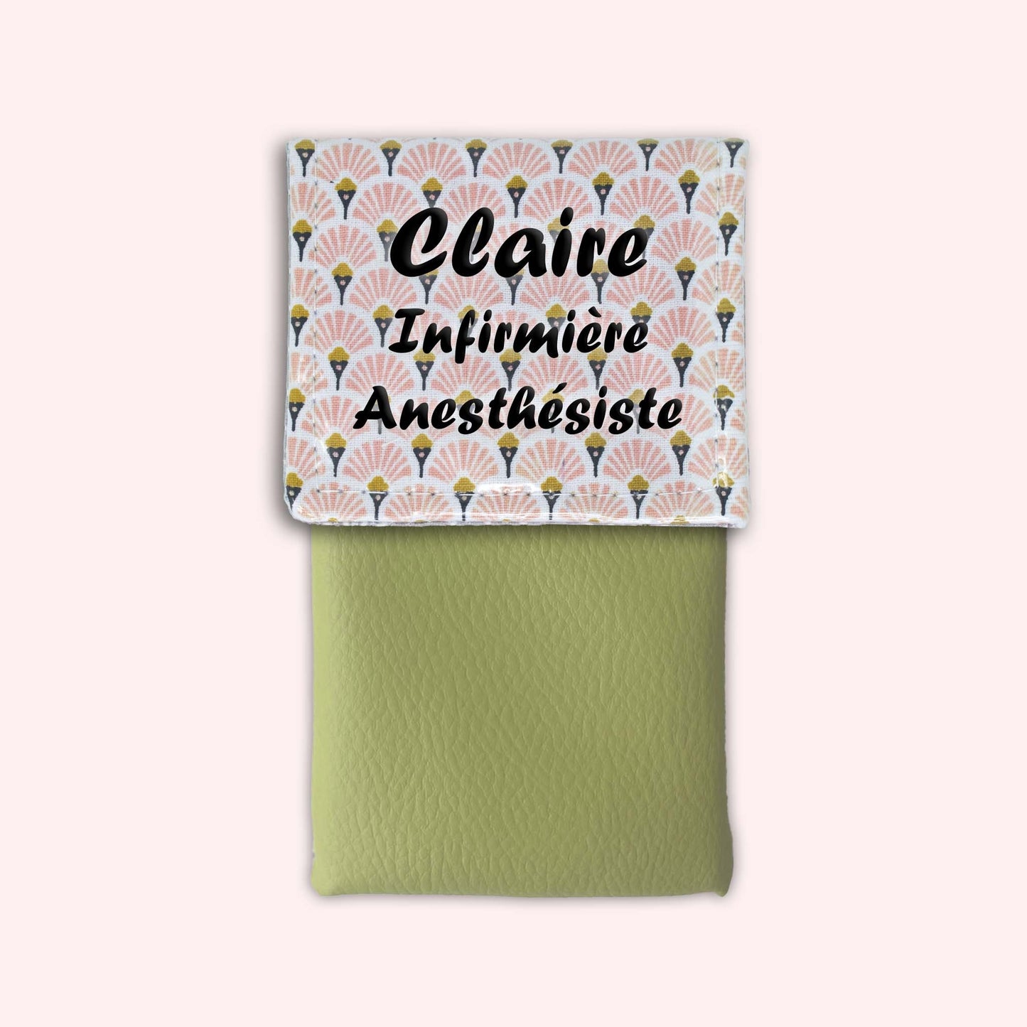 Art Deco Pale Pink Magnetic Pouch