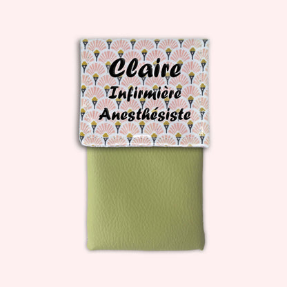 Art Deco Pale Pink Magnetic Pouch