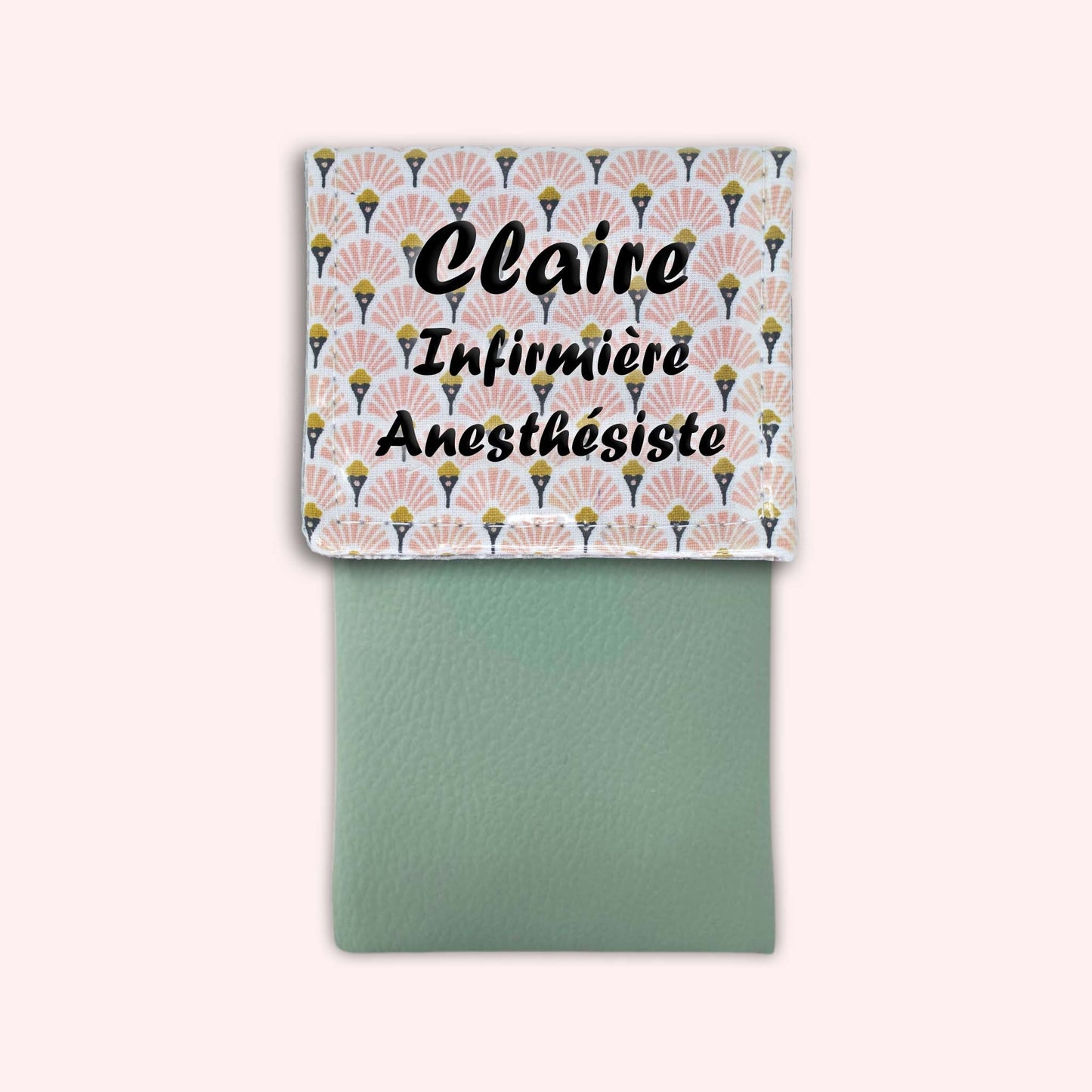 Art Deco Pale Pink Magnetic Pouch