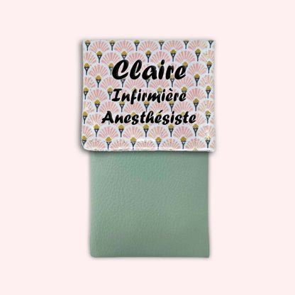 Art Deco Pale Pink Magnetic Pouch