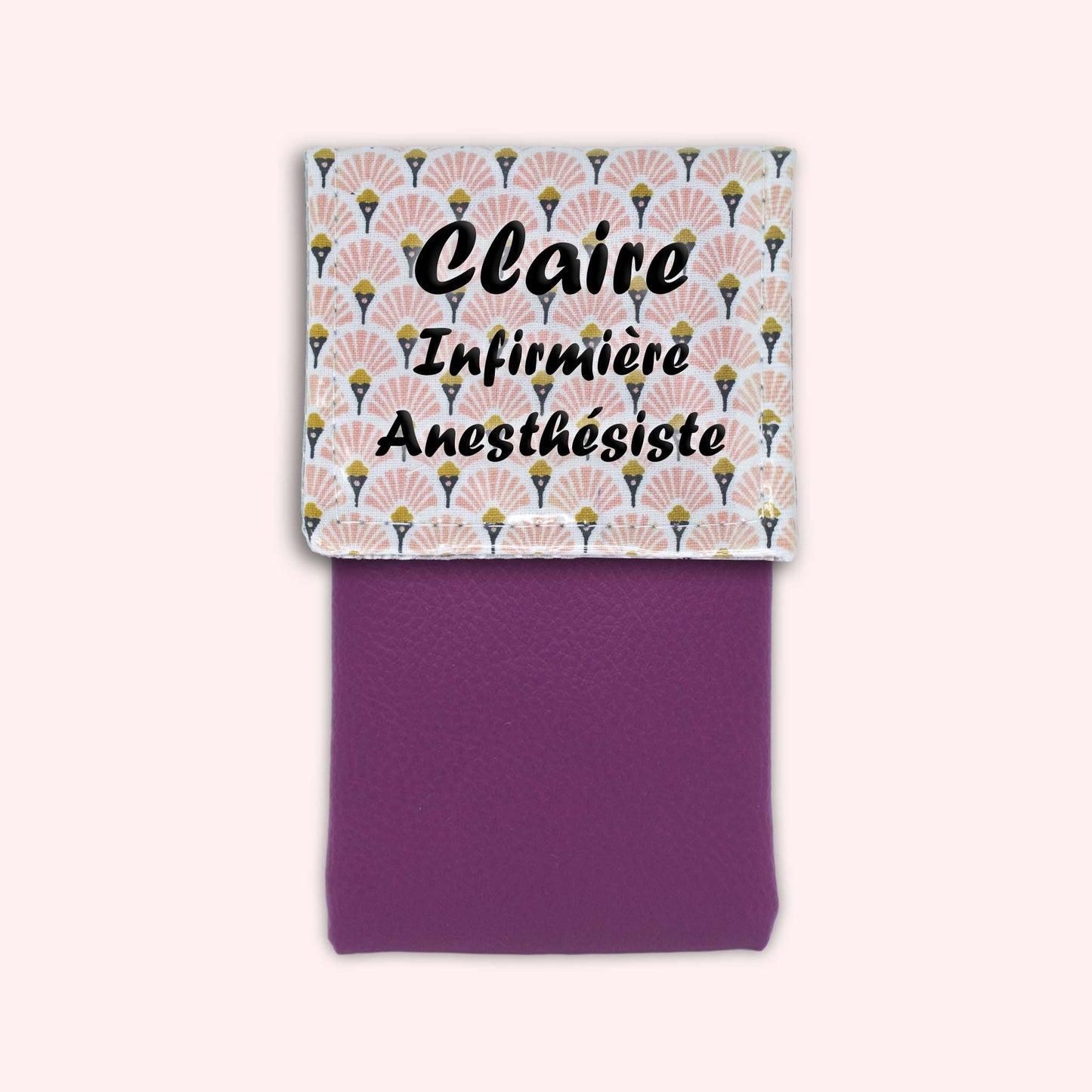 Art Deco Pale Pink Magnetic Pouch
