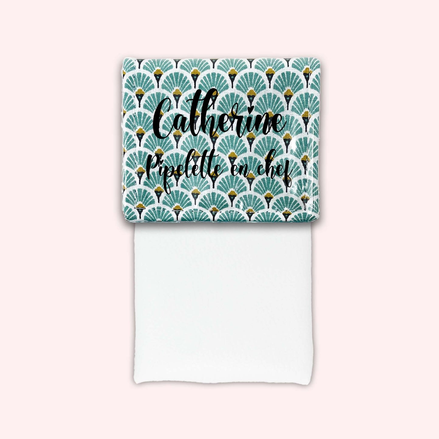 Pochette aimantée Art Déco Turquoise