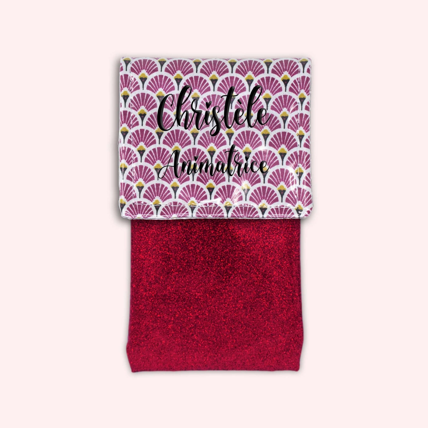 Pochette aimantée Art Déco Violet