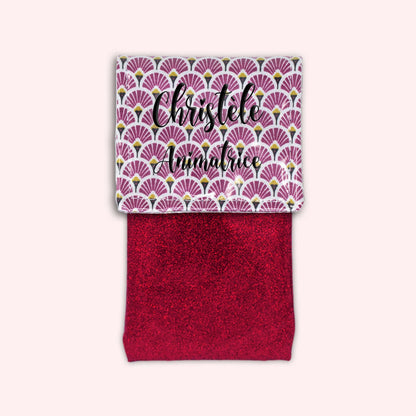 Pochette aimantée Art Déco Violet