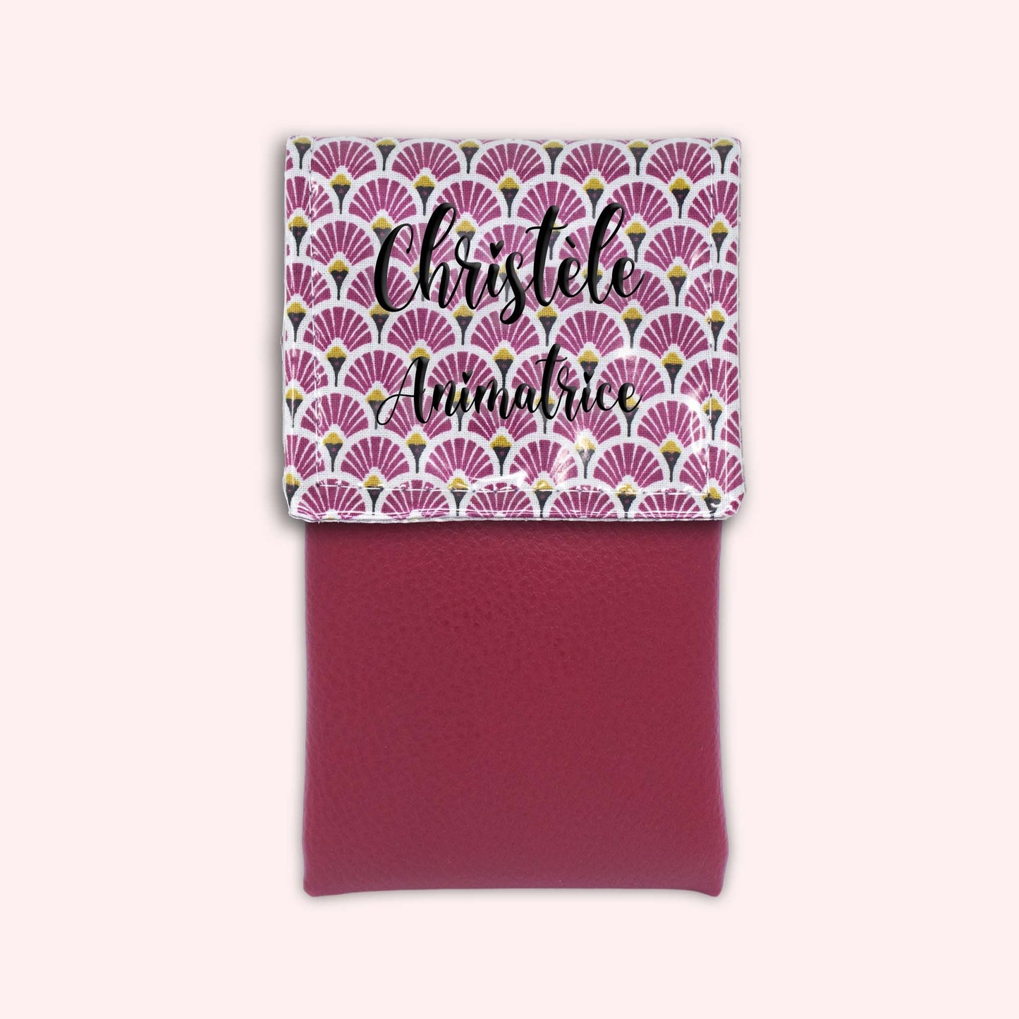 Pochette aimantée Art Déco Violet