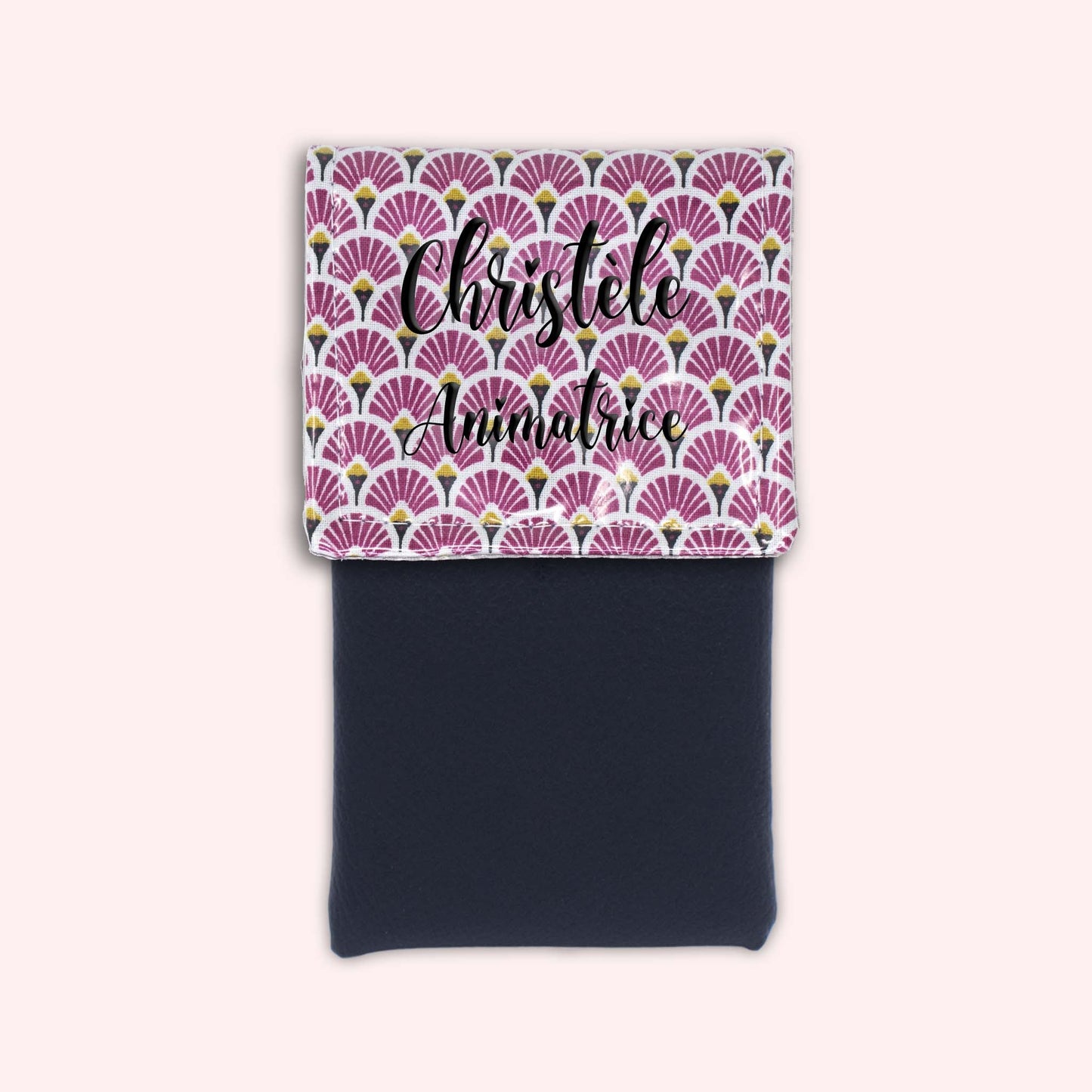 Pochette aimantée Art Déco Violet