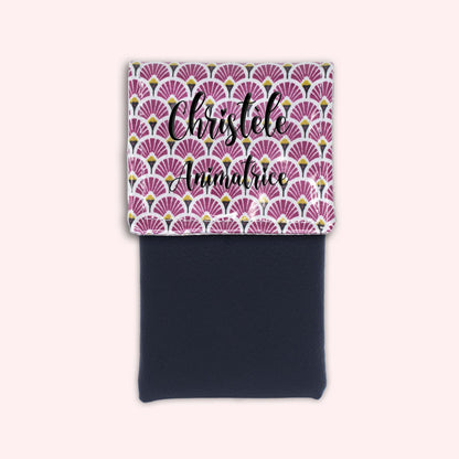 Pochette aimantée Art Déco Violet