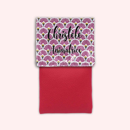Pochette aimantée Art Déco Violet