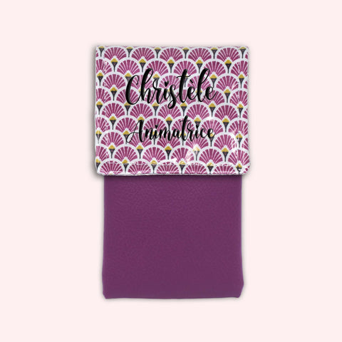 Art Deco Magnetic Pouch Purple