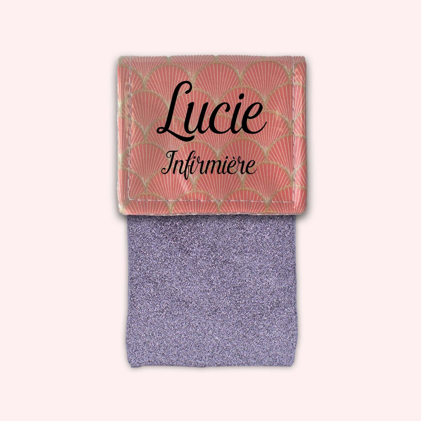 Pochette aimantée Ecailles d'or Abricot