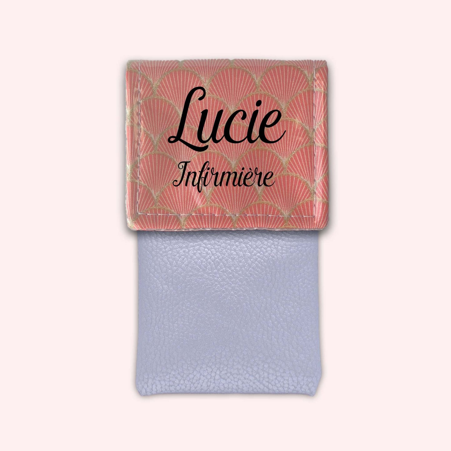 Pochette aimantée Ecailles d'or Abricot