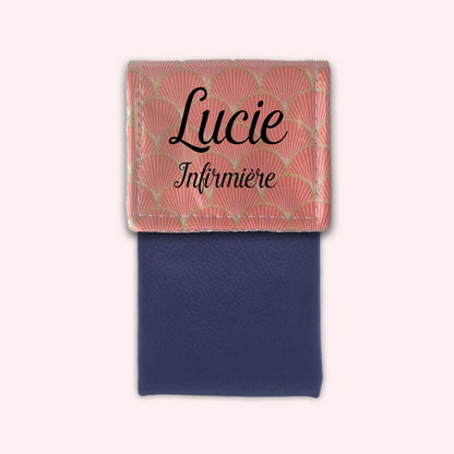 Pochette aimantée Ecailles d'or Abricot