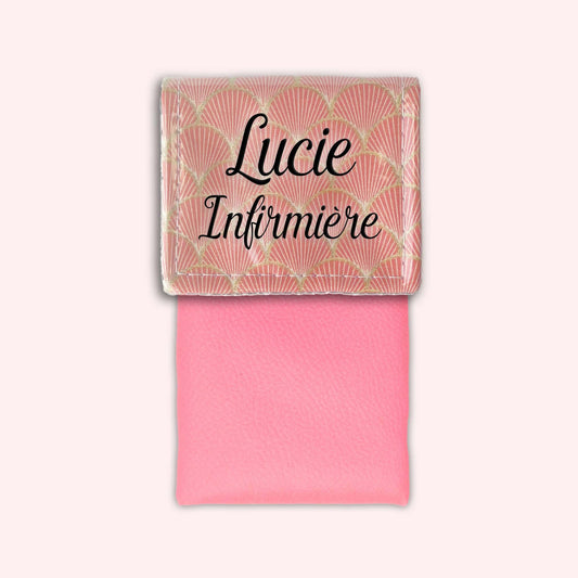 Pochette aimantée Ecailles d'or Abricot