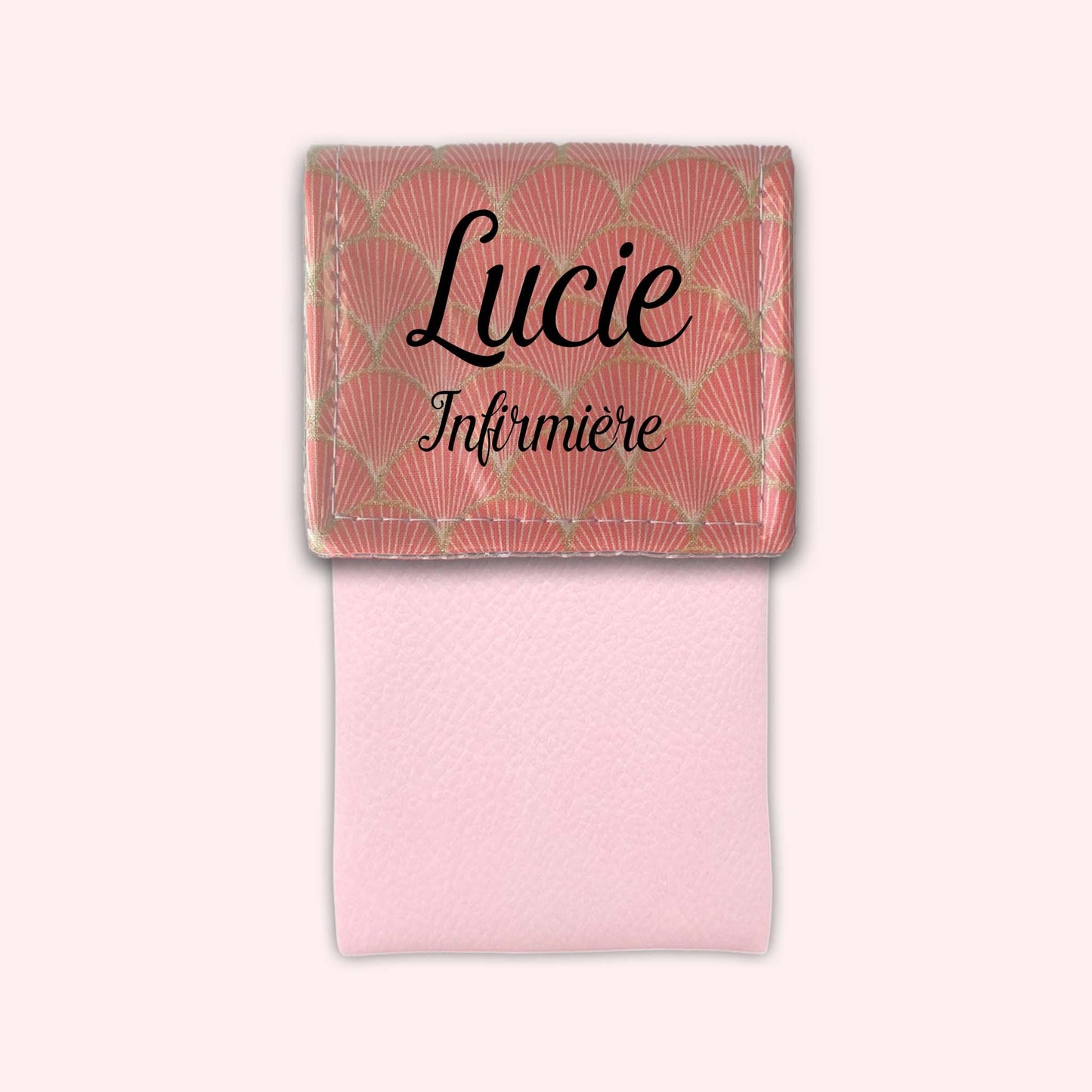 Pochette aimantée Ecailles d'or Abricot
