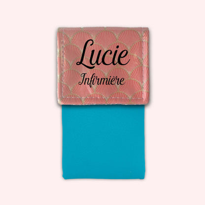 Pochette aimantée Ecailles d'or Abricot