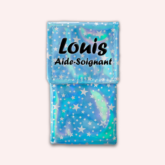 Blue Shiny Stars Magnetic Pouch