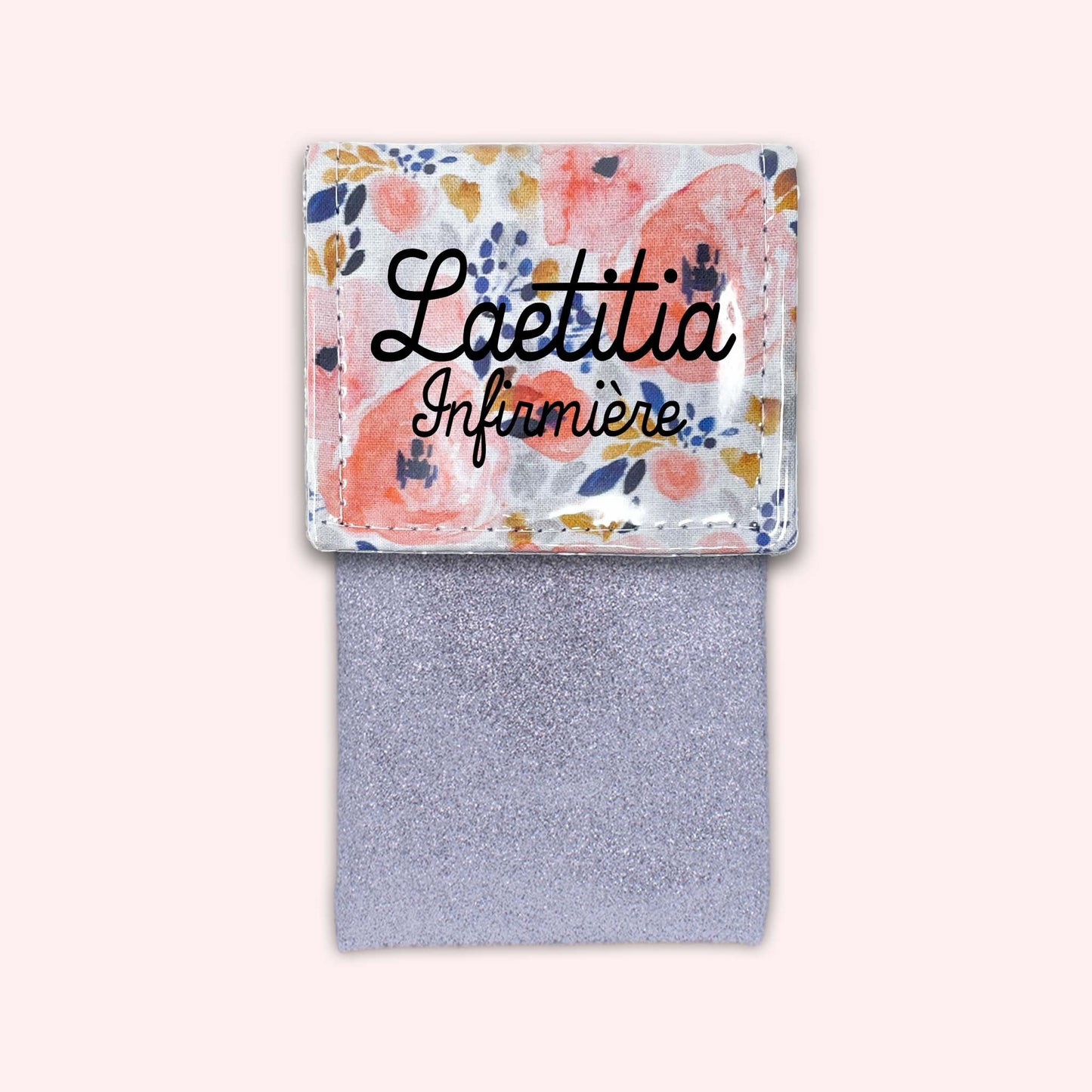 Aqua Flower Magnetic Pouch