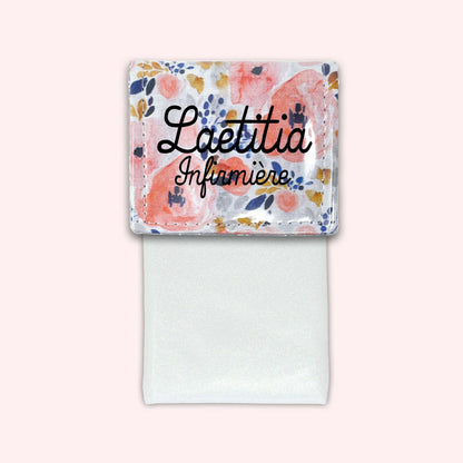 Aqua Flower Magnetic Pouch