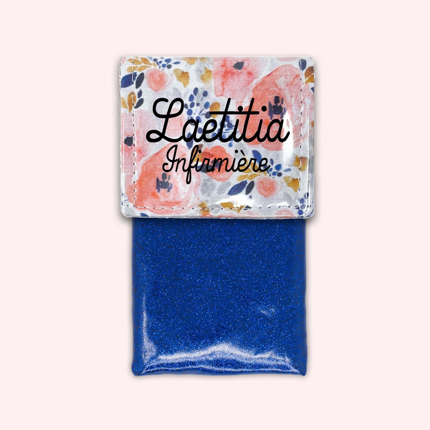 Aqua Flower Magnetic Pouch