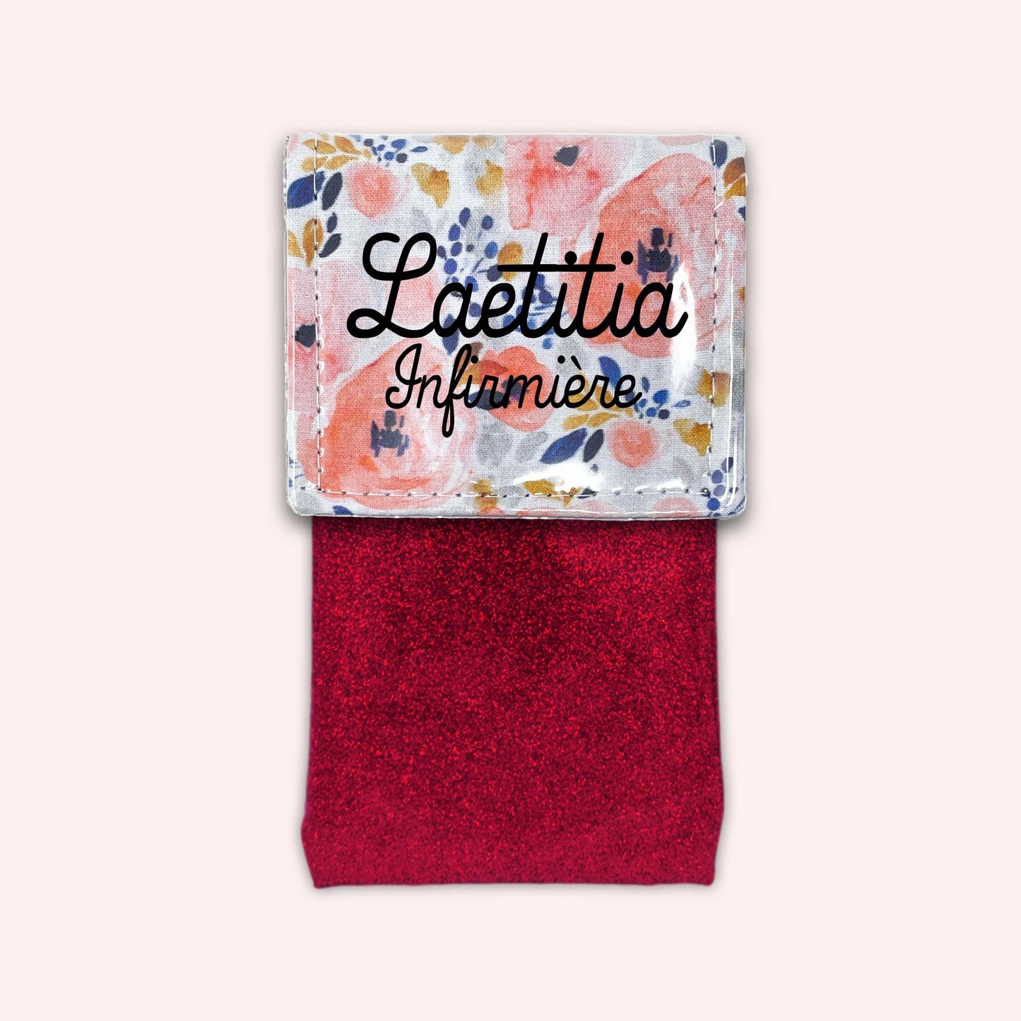 Aqua Flower Magnetic Pouch