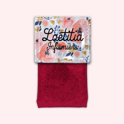 Aqua Flower Magnetic Pouch