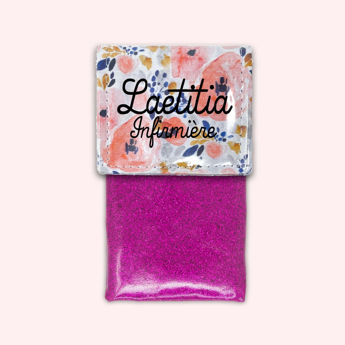 Aqua Flower Magnetic Pouch