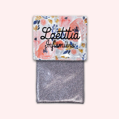 Pochette aimantée Fleur Aqua