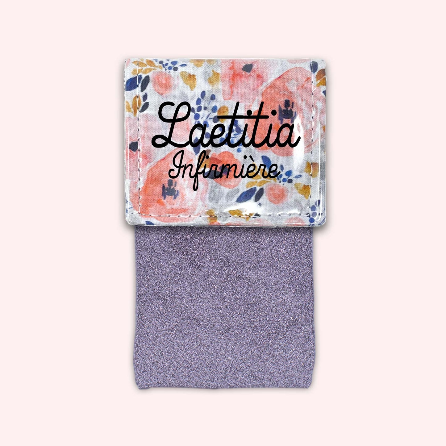 Aqua Flower Magnetic Pouch