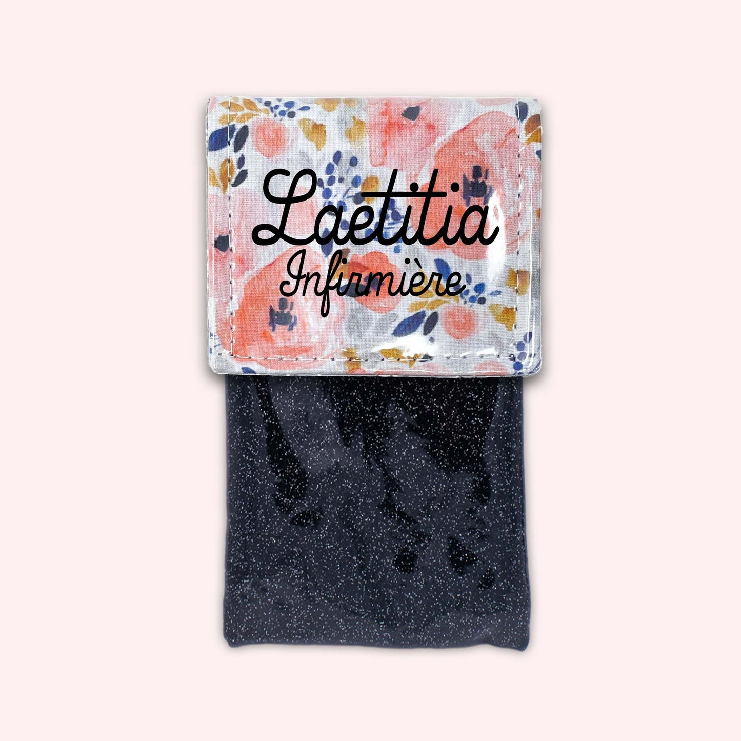 Aqua Flower Magnetic Pouch