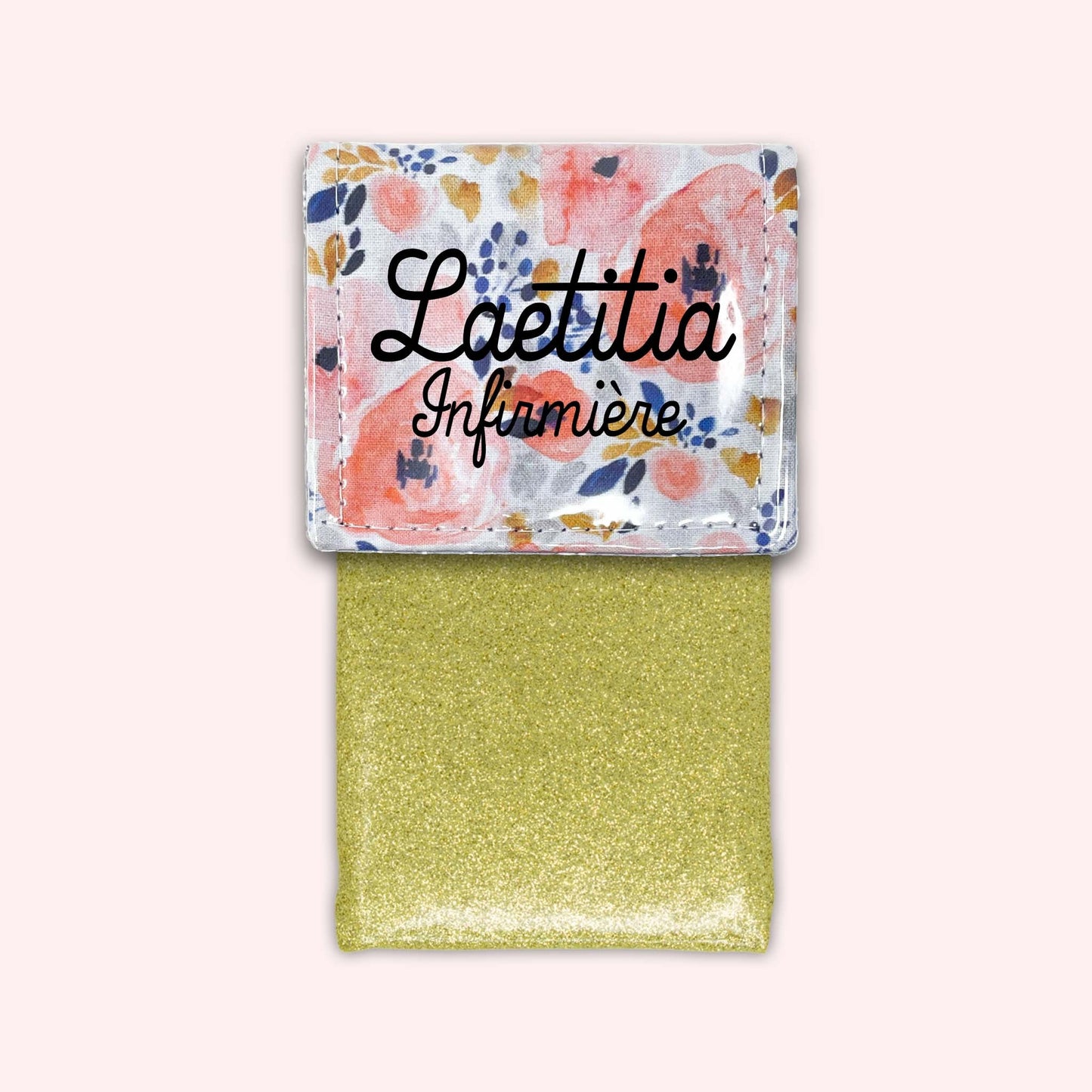 Aqua Flower Magnetic Pouch