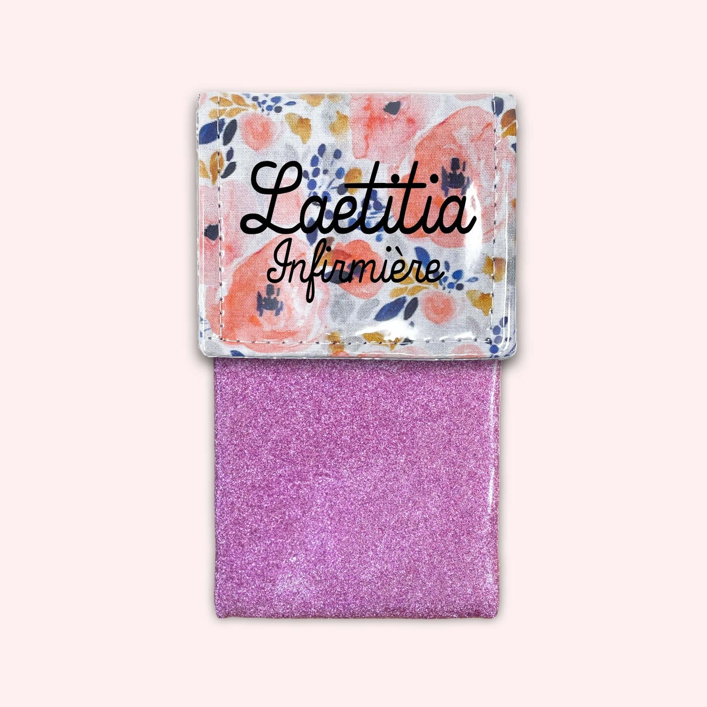 Aqua Flower Magnetic Pouch